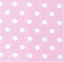 Mia's Fabrics Inc, Pink/White Small Polka Dot Poly Cotton Fabric by The Yard, 58”/60” (Pick a Size)