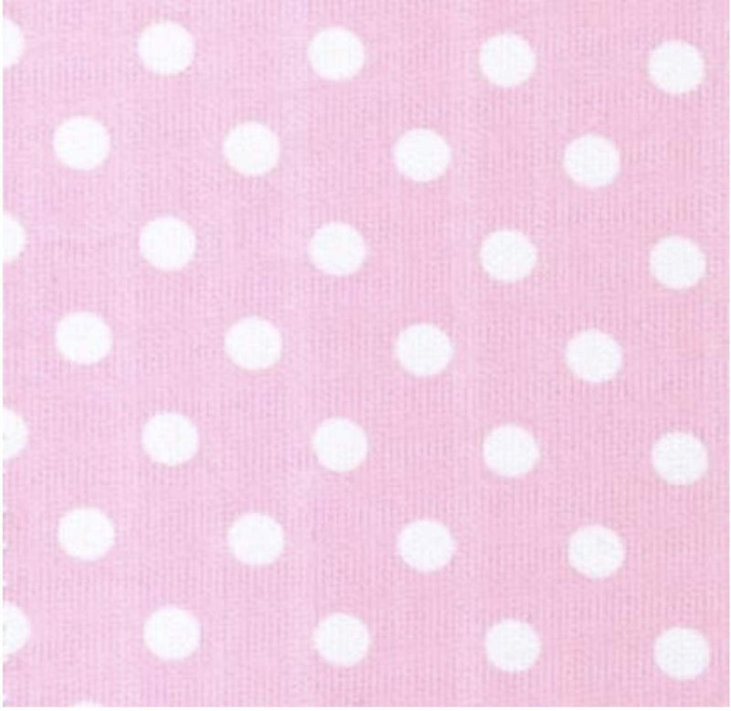 Mia's Fabrics Inc, Pink/White Small Polka Dot Poly Cotton Fabric by The Yard, 58”/60” (Pick a Size)
