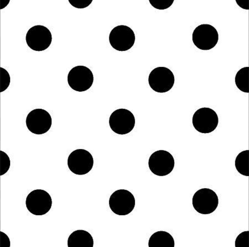Mia's Fabrics Inc, White/Black Small Polka Dot Poly Cotton Fabric by The Yard, 58”/60” (Pick a Size)