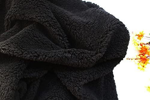 Mia Fabrics Inc, Black Cuddle Minky Sherpa Fleece, lamb Wool Design Fabric Sold By The Yard,  (Pick a Size)