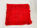 Red Guipure Lace Fabric Floral Bridal Lace Guipure Wedding Dress by the Yard (Pick a Size)