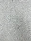 White Guipure Lace Fabric Floral Bridal Lace Guipure Wedding Dress by the Yard (Pick a Size)