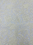 Ivory Guipure Lace Fabric Floral Bridal Lace Guipure Wedding Dress by the Yard (Pick a Size)
