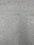 Off White Guipure Lace Fabric Floral Bridal Lace Guipure Wedding Dress by the Yard (Pick a Size)