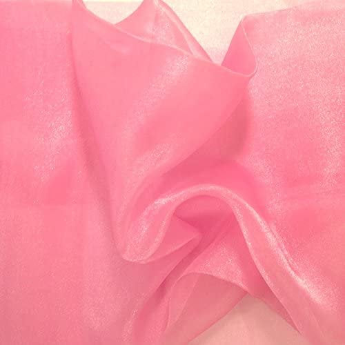 DUSTY ROSE Sparkle Crystal Sheer Organza Fabric Shiny for Fashion, Crafts, Decorations 60" by the Yard (Pick a Size)