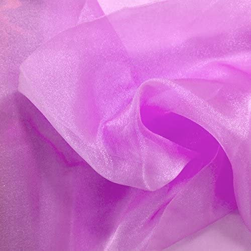 ORCHID Sparkle Crystal Sheer Organza Fabric Shiny for Fashion, Crafts, Decorations 60" by the Yard (Pick a Size)