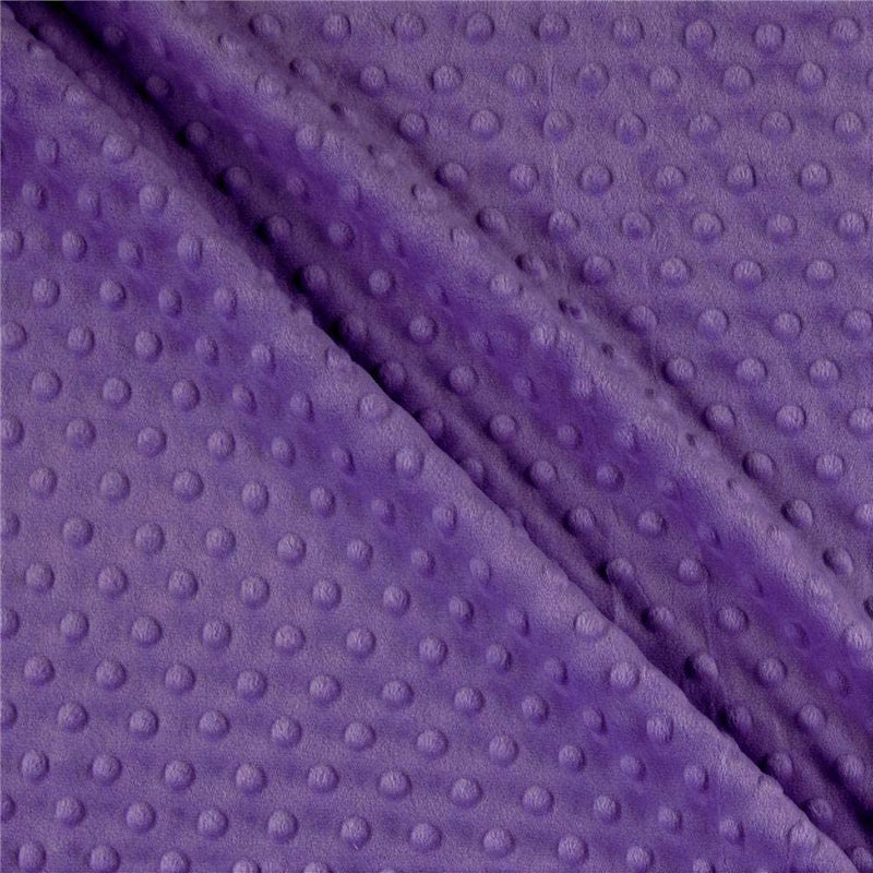 Mia' Fabrics Inc, Purple 58/59" Wide 100 Polyester Minky Dimple Dot Soft Cuddle Fabric by the Yard (Pick a Size)
