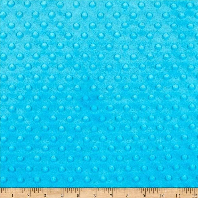 Mia' Fabrics Inc, Turquoise 58/59" Wide 100 Polyester Minky Dimple Dot Soft Cuddle Fabric by the Yard (Pick a Size)