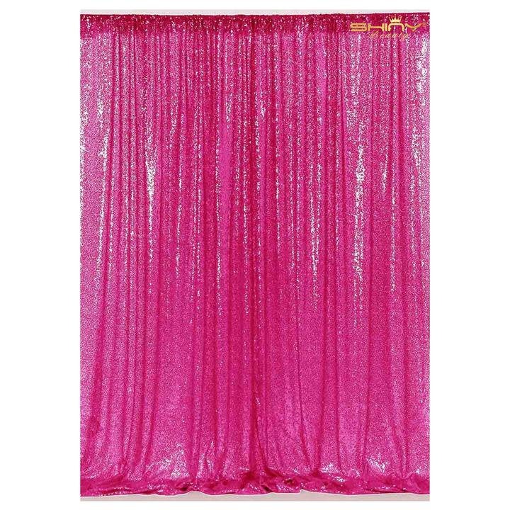 Fuchsia 1 PANEL, 4 Ft Wide Curtain Mini Glitz Sequins Backdrop Drape Curtain Mini Glitz Sequin, Sequin Curtain [Choose The Measurements]