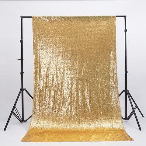 Gold 1 PANEL, 4 Ft Wide Curtain Mini Glitz Sequins Backdrop Drape Curtain Mini Glitz Sequin, Sequin Curtain [Choose The Measurements]