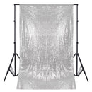 Silver 1 PANEL, 4 Ft Wide Curtain Mini Glitz Sequins Backdrop Drape Curtain Mini Glitz Sequin, Sequin Curtain [Choose The Measurements]