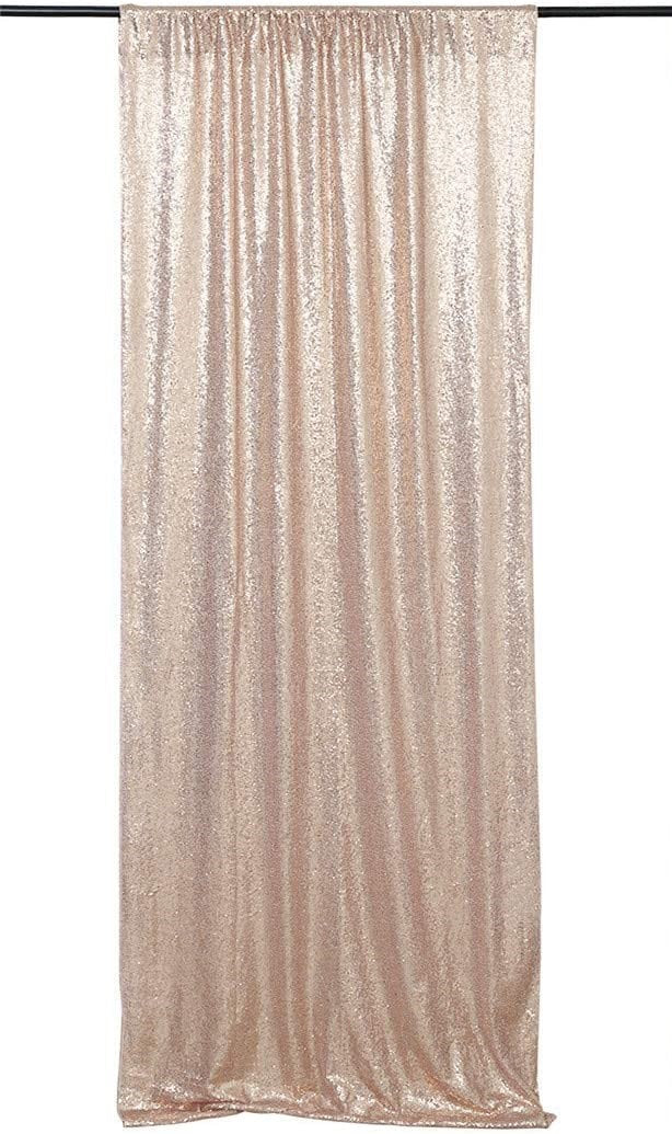 Champagne 1 PANEL, 4 Ft Wide Curtain Mini Glitz Sequins Backdrop Drape Curtain Mini Glitz Sequin, Sequin Curtain [Choose The Measurements]