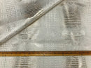 Faux Crocodile Print Vinyl Fabric - Gold / White - High Quality Vinyl Sold by The Yard