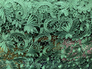 Hunter Green Guipure Lace Fabric Floral Bridal Lace Guipure Wedding Dress by the Yard (Pick a Size)
