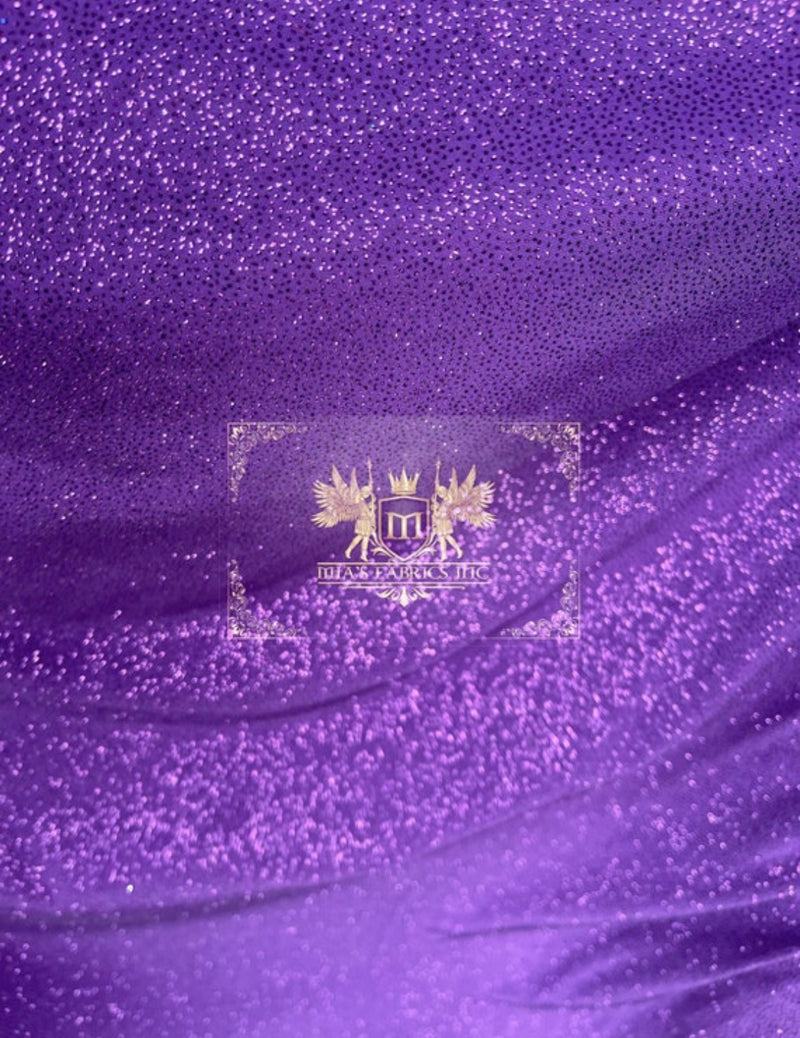 Purple Shiny Iridescent Glitter Stretch Spandex Design-Selena Fabric-Sold by Yard 2 way Stretch 58/60” (Choose The Size)