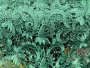Hunter Green Guipure Lace Fabric Floral Bridal Lace Guipure Wedding Dress by the Yard (Pick a Size)