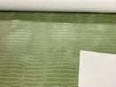 Faux Crocodile Vinyl Fabric - Green - High Quality Vinyl Sold by The Yard
