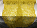 Yellow Bridal Lace, Beaded Fabric - by the yard - Embroidered Design with Beads and Sequins