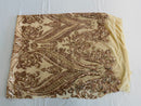 Champagne Sequins Fabric on Mesh, Damask Design 4 Way Stretch Sequin Fabric Sold By The Yard