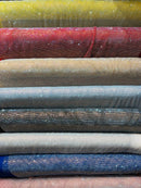 Fishnet Iridescent Rhinestones Fabric - White - Spandex Fabric Fish Net with Crystal Stones by Yard