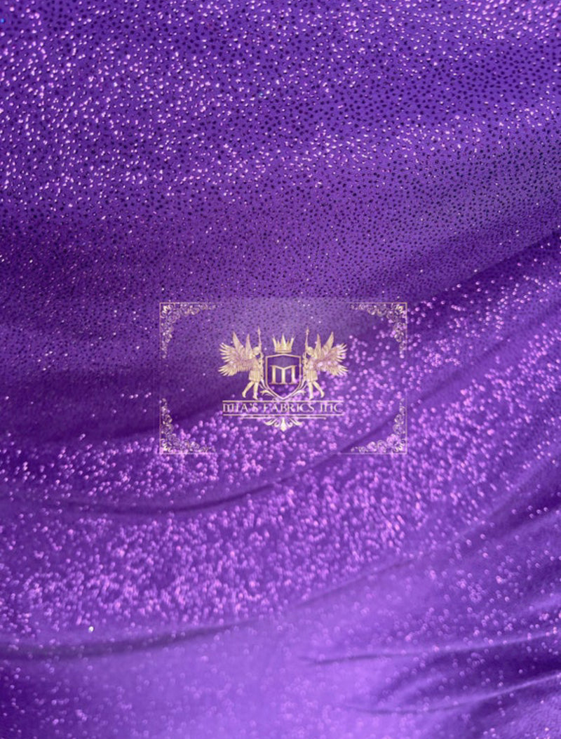 Purple Shiny Iridescent Glitter Stretch Spandex Design-Selena Fabric-Sold by Yard 2 way Stretch 58/60” (Choose The Size)