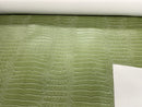 Faux Crocodile Vinyl Fabric - Green - High Quality Vinyl Sold by The Yard