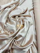 Stretch Imitation Silk Satin Charmeuse - Rose Gold - Slight Stretch 58/60" (Choose Qty.)