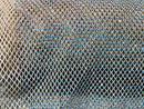 Iridescent Rhinestones Fabric On Champagne 4way Stretch Net Fabric,Fish Net with Crystal Stones By Yard