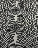 Mia Fabrics Diamond Sequin Fabric - by the yard - on a Power Mesh 4 Way Stretch Lace Fabric