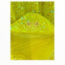 Yellow Iridescent Sequin on Stretch Velvet With Luxury Sequins Shining 2-Way Stretch(Pick a Size)