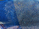 Fishnet Iridescent Rhinestones Fabric - Royal Blue - Spandex Fabric Fish Net with Crystal Stones by Yard