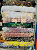 Feather Wings Sequins - Rainbow Iridescent on Black - 4 Way Stretch Embroidered Wings Sequin By Yard