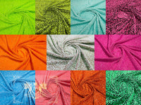 Neón Sequins Fabric on Stretch Velvet - By The Yard - all Over 5mm Sequins 58”/60