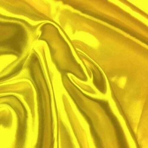 Stretch Imitation Silk Satin Charmeuse - Neon Yellow - Slight Stretch 58/60" (Choose Qty.)