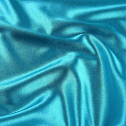 Stretch Imitation Silk Satin Charmeuse - Turquoise - Slight Stretch 58/60" (Choose Qty.)